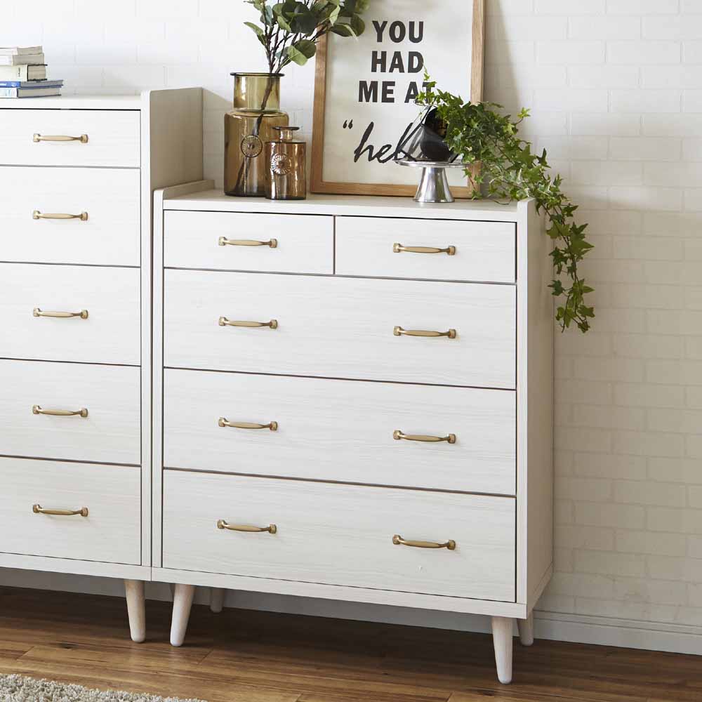 CH-01-80-4-WH Scandinavian Style High Chest