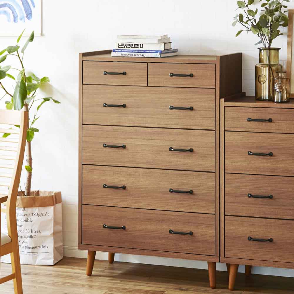 CH-01-80-5-WN Scandinavian Style High Chest