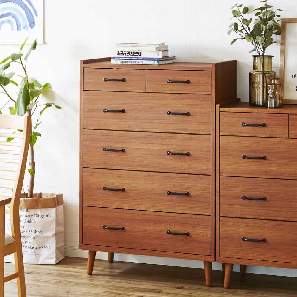 CH-01-80-5-TE Scandinavian Style High Chest