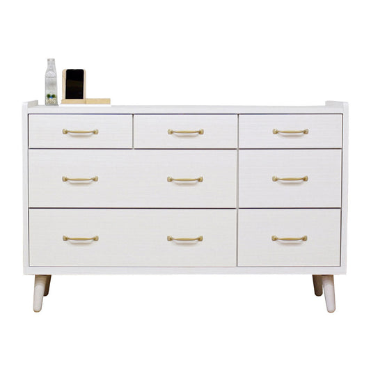 CH-01-120-3-WH Scandinavian Style Low Chest