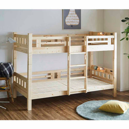 BB-07-2-NA Space-Saving Double Bunk Bed with Vertical Ladder