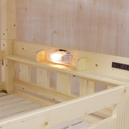 BB-07-2-NA Space-Saving Double Bunk Bed with Vertical Ladder