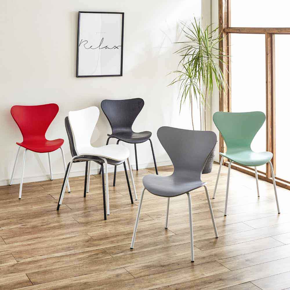 Unique Form Ant Chair 2-Pack Gray