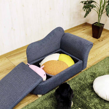 Pet Sofa with Storage PSO-KRS-BL