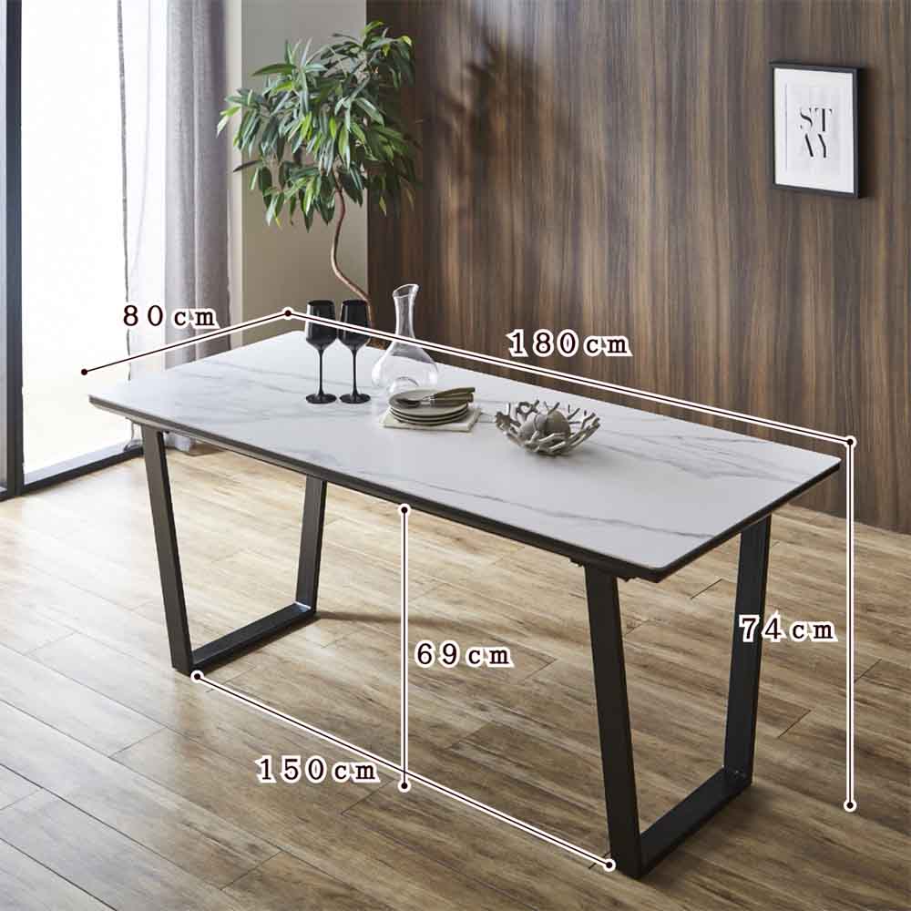 Ceramic Dining Table 180 - Gray