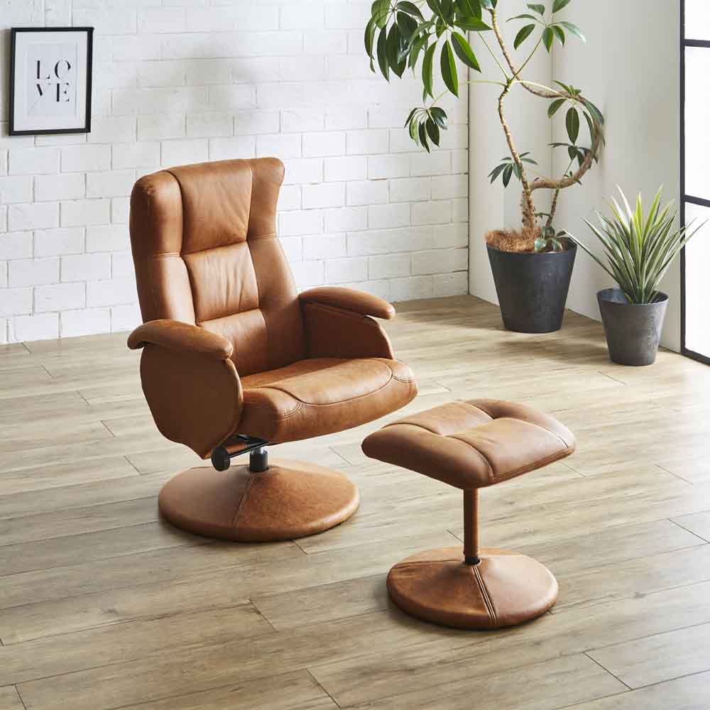 Personal Chair with Ottoman PC-BTN-LBR
