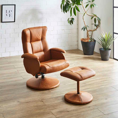 Personal Chair with Ottoman PC-BTN-LBR