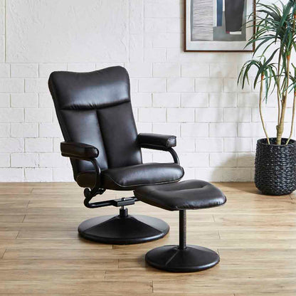 Personal Chair with Ottoman PC-LGN-BK