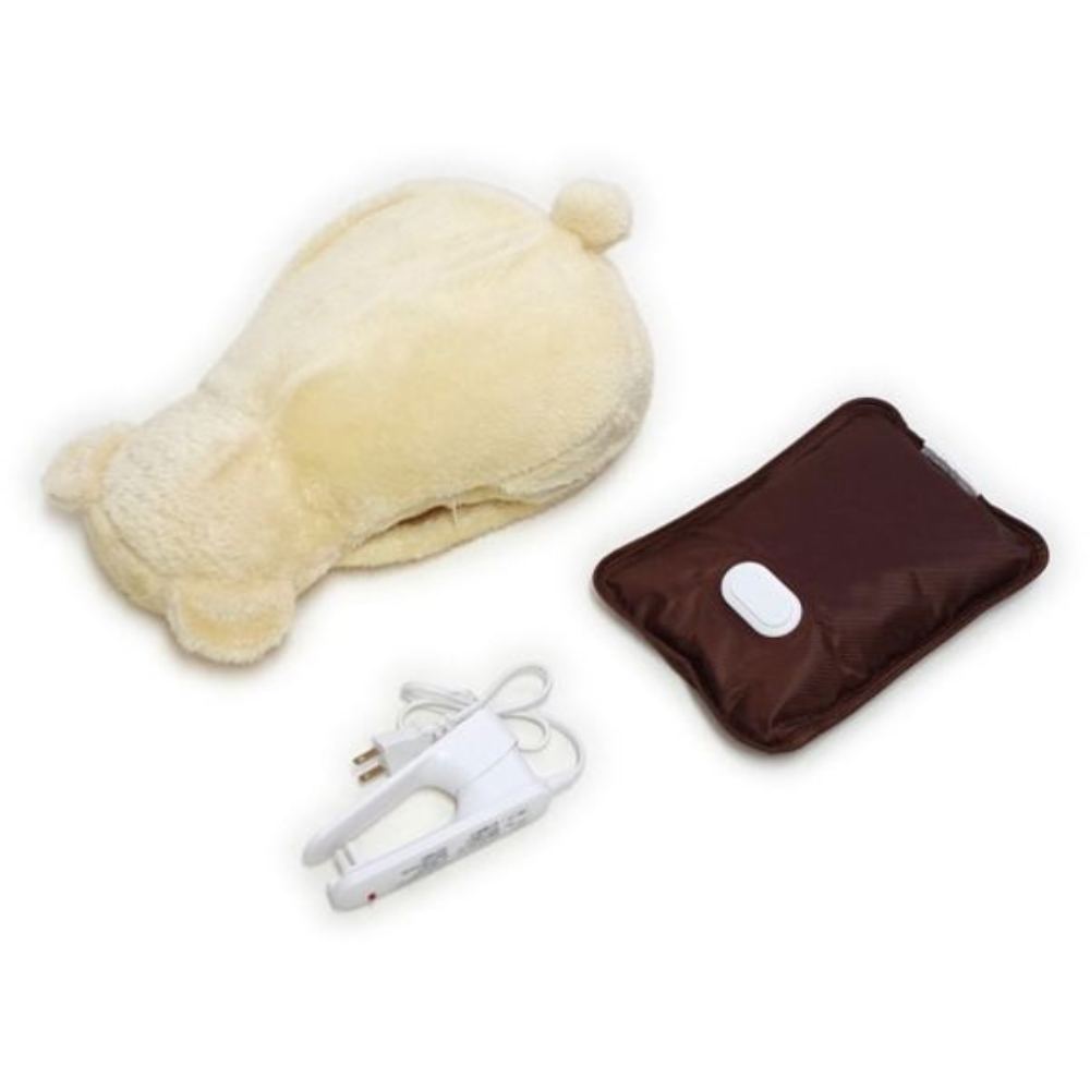 Heat Retaining Hot Water Bottle POKABEAR Milky