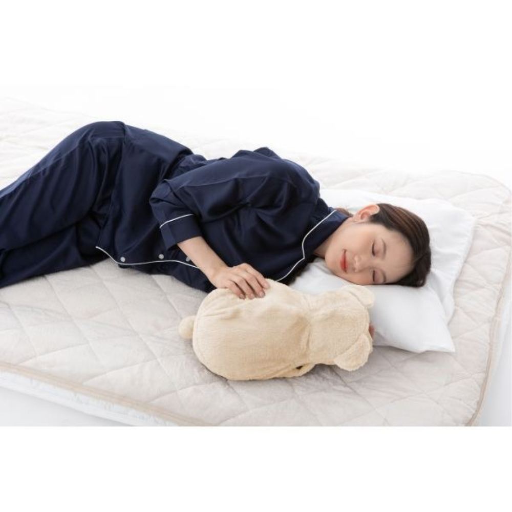 Heat Retaining Hot Water Bottle POKABEAR Milky