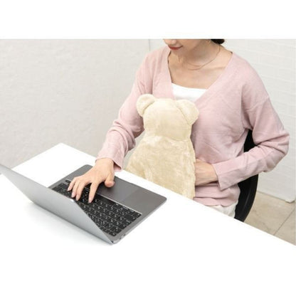 Heat Retaining Hot Water Bottle POKABEAR Milky
