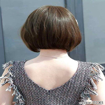 Priscilla Hat Wig Bob Heat-Resistant TCK - Chocolate Black