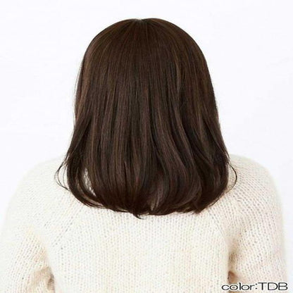 Priscilla Hat Wig Long Heat Resistant Dark Brown