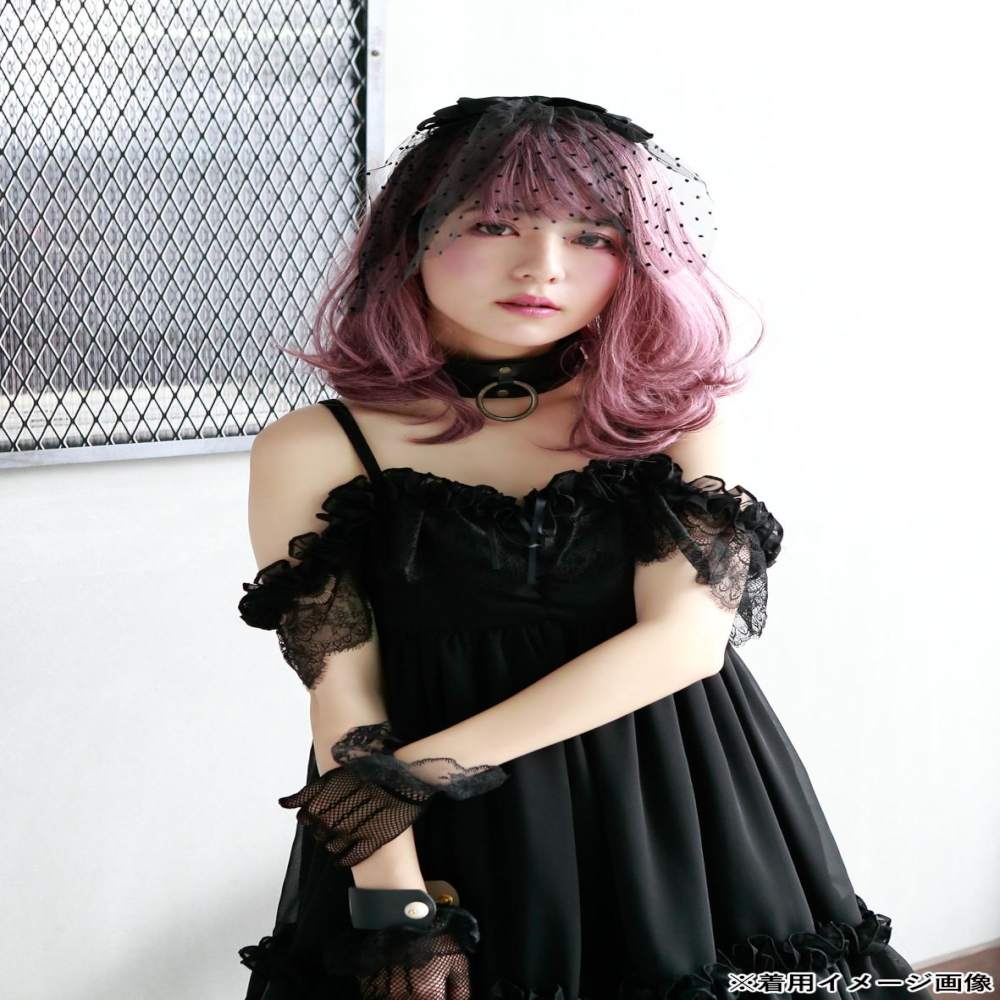 Priscilla All Wig Gradation Frill Curl Midi Heat Resistant Dark Plum