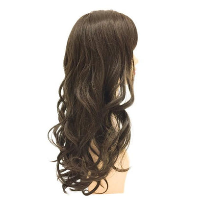 Priscilla All Wig Maple Curl Long Heat Resistant Dark Brown