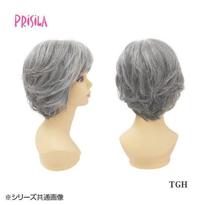 Priscilla All Wig Mrs. Airy Curl Short Heat Resistant Dark Gray Hair