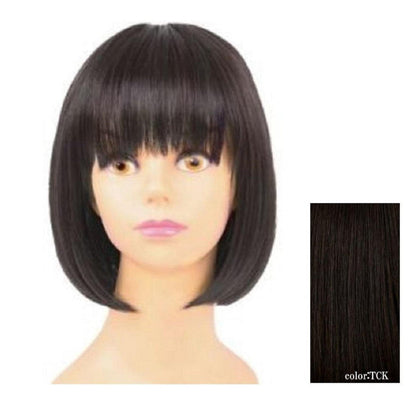 Priscilla Hat Wig Fit Bob Heat Resistant Chocolate Black