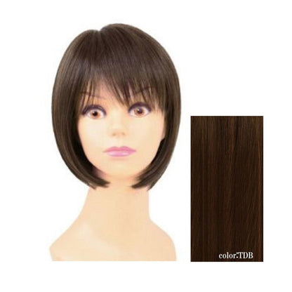 Priscilla Hat Wig Fit Short Bob Heat Resistant Dark Brown