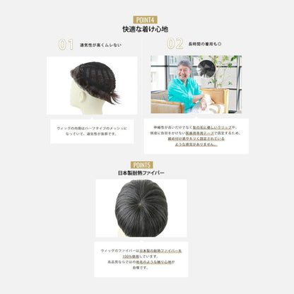 Priscilla Men's 5-Minute Wig Layered Short Heat Resistant