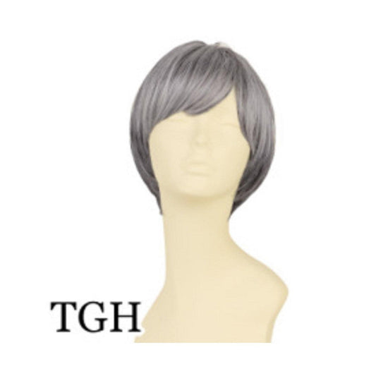 Priscilla Hat Wig Relax Short Heat Resistant Gray Hair
