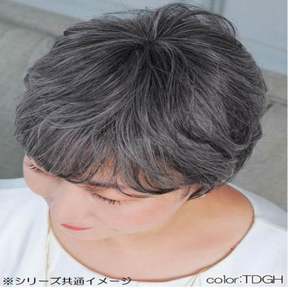 Priscilla Hat Wig Relax Short Heat Resistant Gray Hair