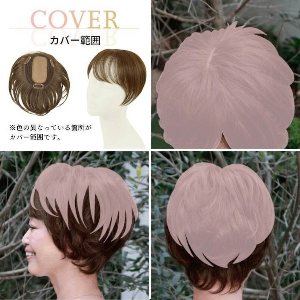 Priscilla Premium Gray Hair Cover Wig Natural Short Type