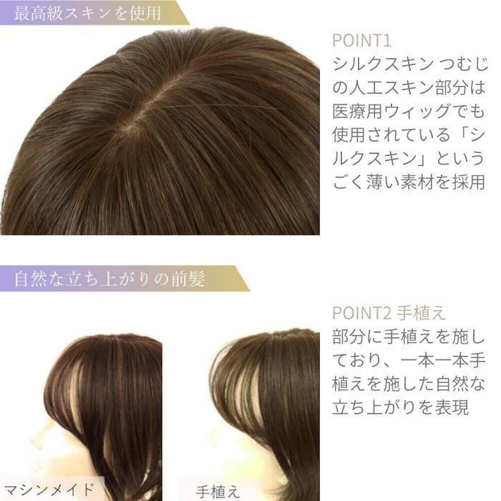 Priscilla Premium Gray Hair Cover Wig Natural Short Type