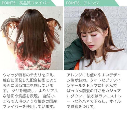 Priscilla Crown Bangs Wig Natural Straight Bangs Heat Resistant
