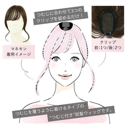 Priscilla Crown Bangs Wig Nuance Curl Bangs Heat Resistant