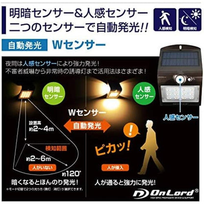 OnSquare Solar LED Sensor Wall Light 1 Unit