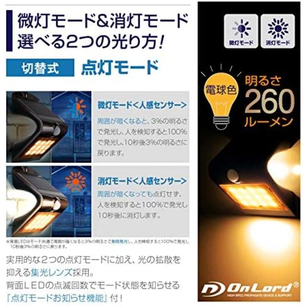 OnSquare Solar LED Sensor Wall Light 1 Unit