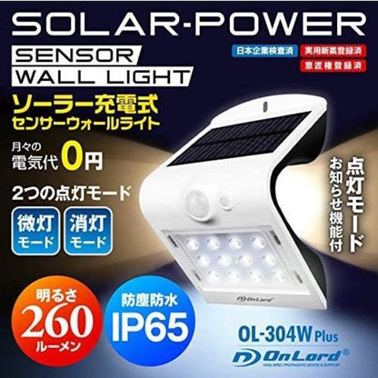 OnSquare Solar LED Sensor Wall Light 1 Unit