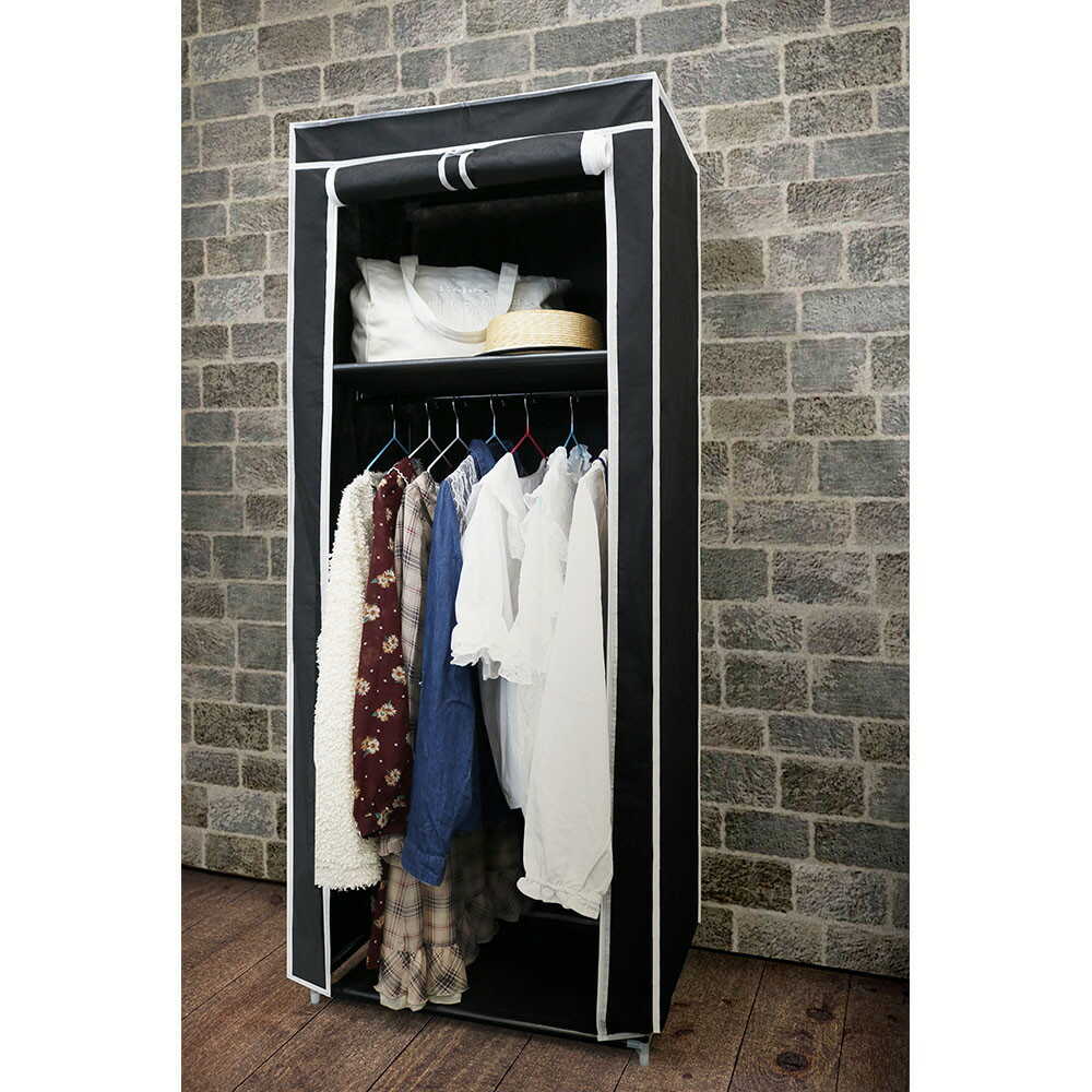 Trade One Simple Hanger Rack with Cover Black