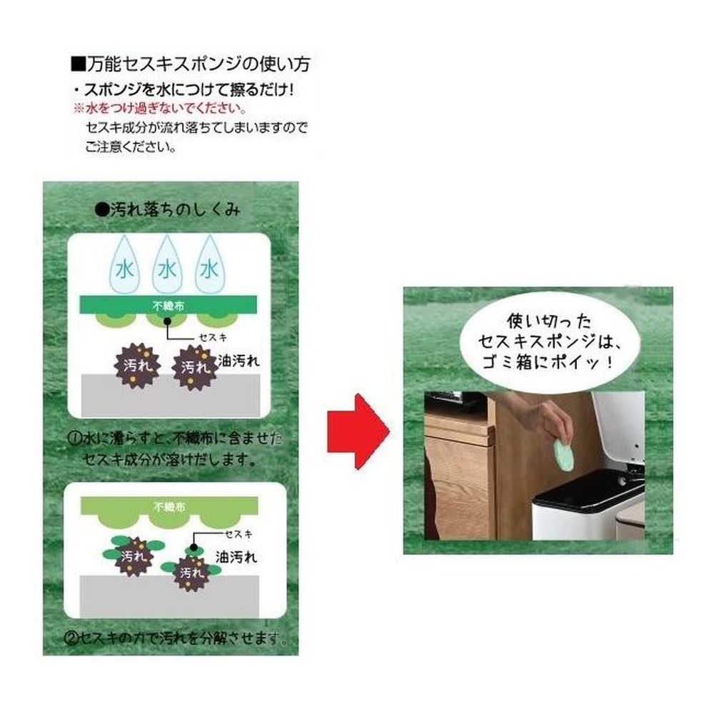 Trade One Multi-Purpose Sesqui Sponge Green (30 pieces)