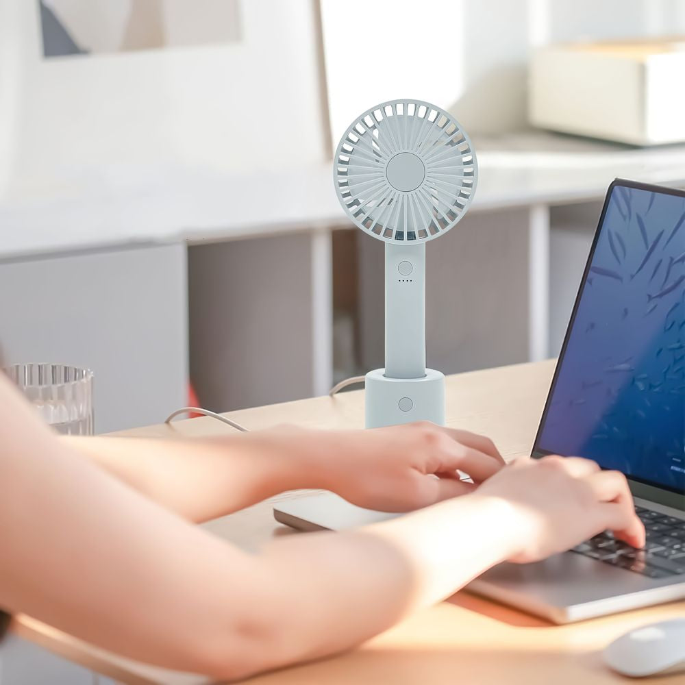 Trade One WINSY USB Rechargeable Auto Swing Fan Blue