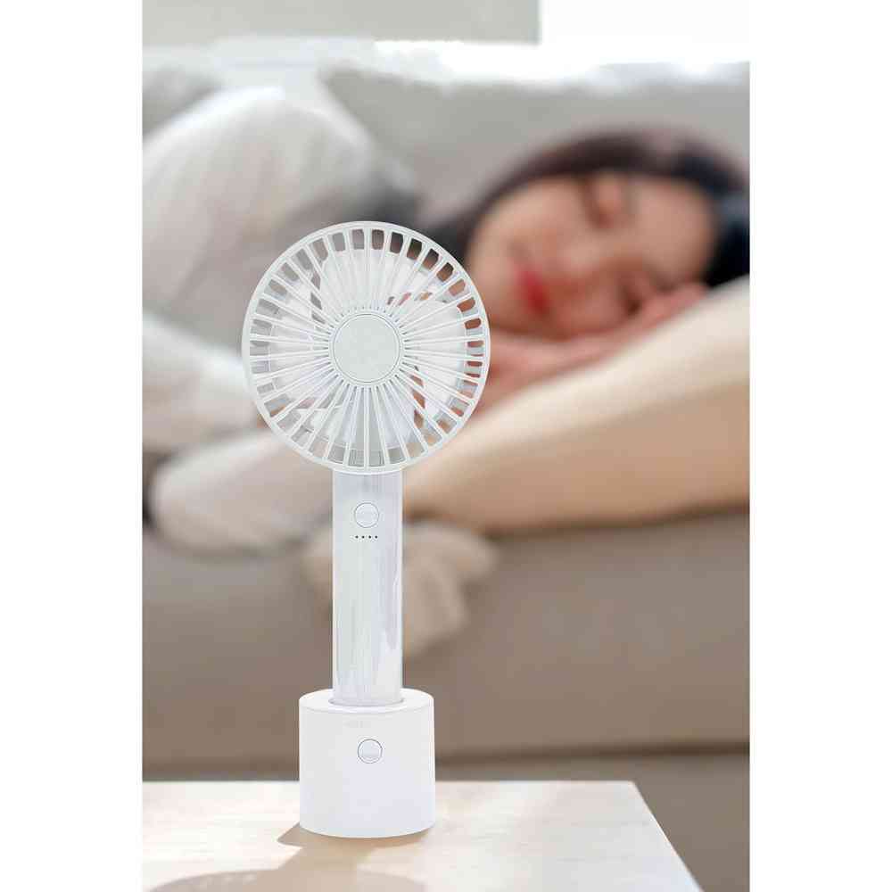 Trade One WINSY USB Rechargeable Auto-Swing Fan Aurora White 30907