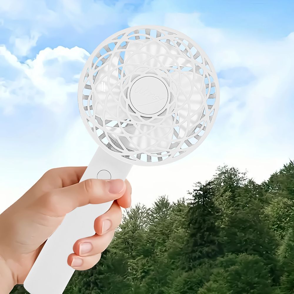 Trade One WINSY USB Rechargeable Auto Swing Fan Flower Type White