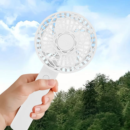 Trade One WINSY USB Rechargeable Auto Swing Fan Flower Type White