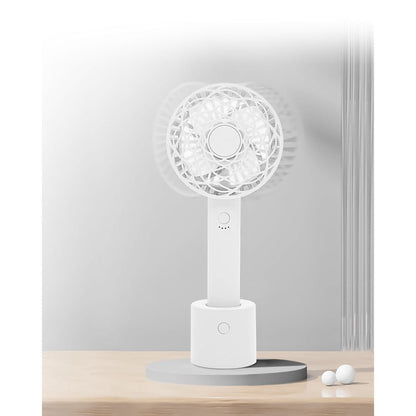 Trade One WINSY USB Rechargeable Auto Swing Fan Flower Type White