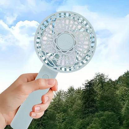 Trade One WINSY USB Rechargeable Auto Swing Fan Flower Type Blue