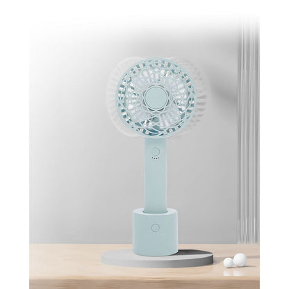 Trade One WINSY USB Rechargeable Auto Swing Fan Flower Type Blue