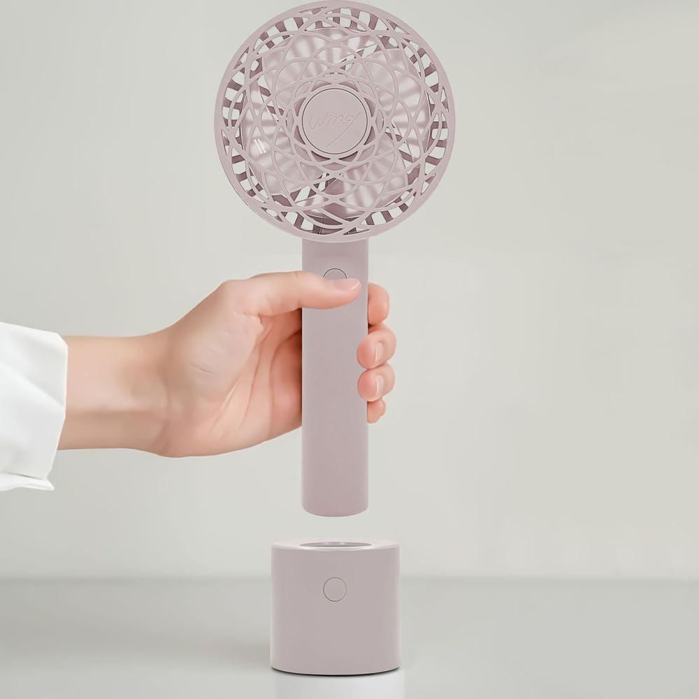 Trade One WINSY USB Rechargeable Auto Swing Fan Flower Type Pink