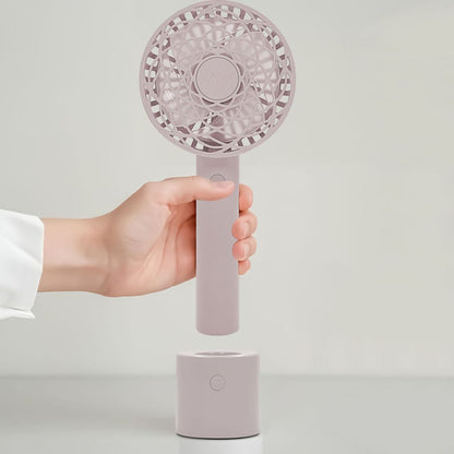 Trade One WINSY USB Rechargeable Auto Swing Fan Flower Type Pink