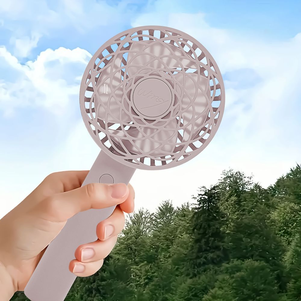 Trade One WINSY USB Rechargeable Auto Swing Fan Flower Type Pink
