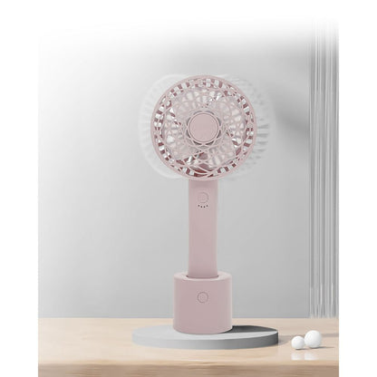 Trade One WINSY USB Rechargeable Auto Swing Fan Flower Type Pink