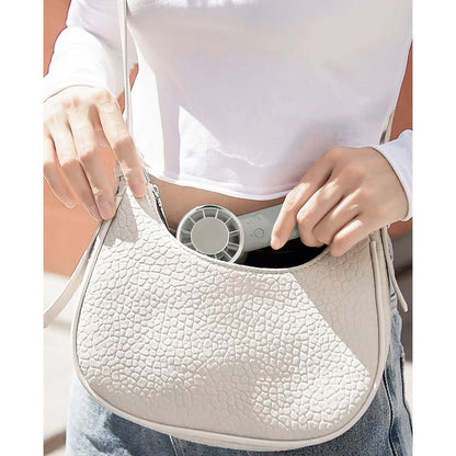 Trade One WINSY USB Rechargeable Peltier Fan with Carabiner Gray
