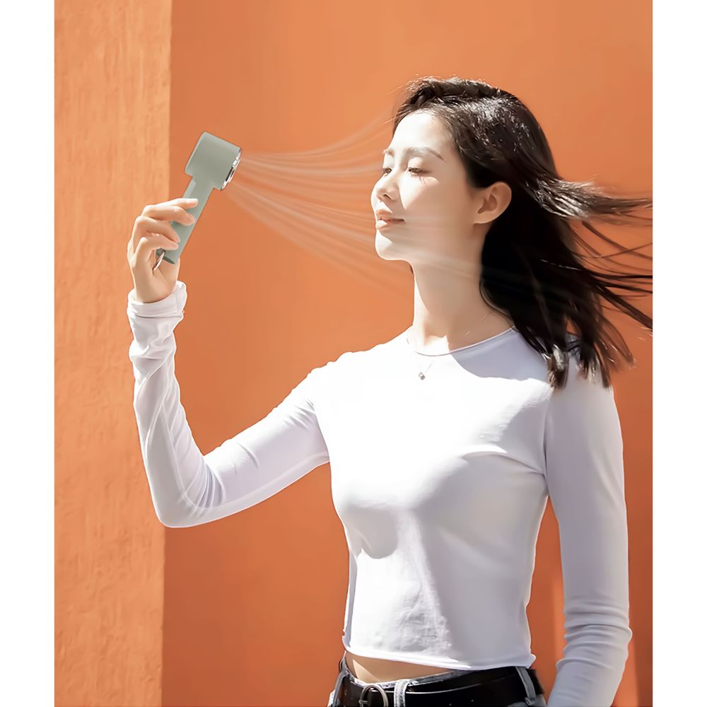 Trade One WINSY USB Rechargeable Peltier Fan with Carabiner Gray
