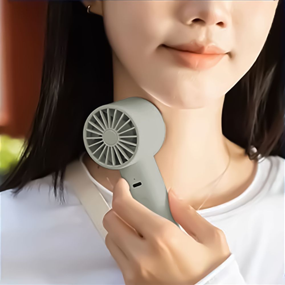 Trade One WINSY USB Rechargeable Peltier Fan with Carabiner Gray