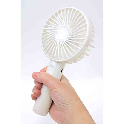 Trade One Wingy USB Rechargeable Handheld Fan with Stand / Aurora Color White 30936