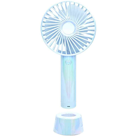Trade One Wingy USB Rechargeable Handheld Fan with Stand / Aurora Color Blue 30937